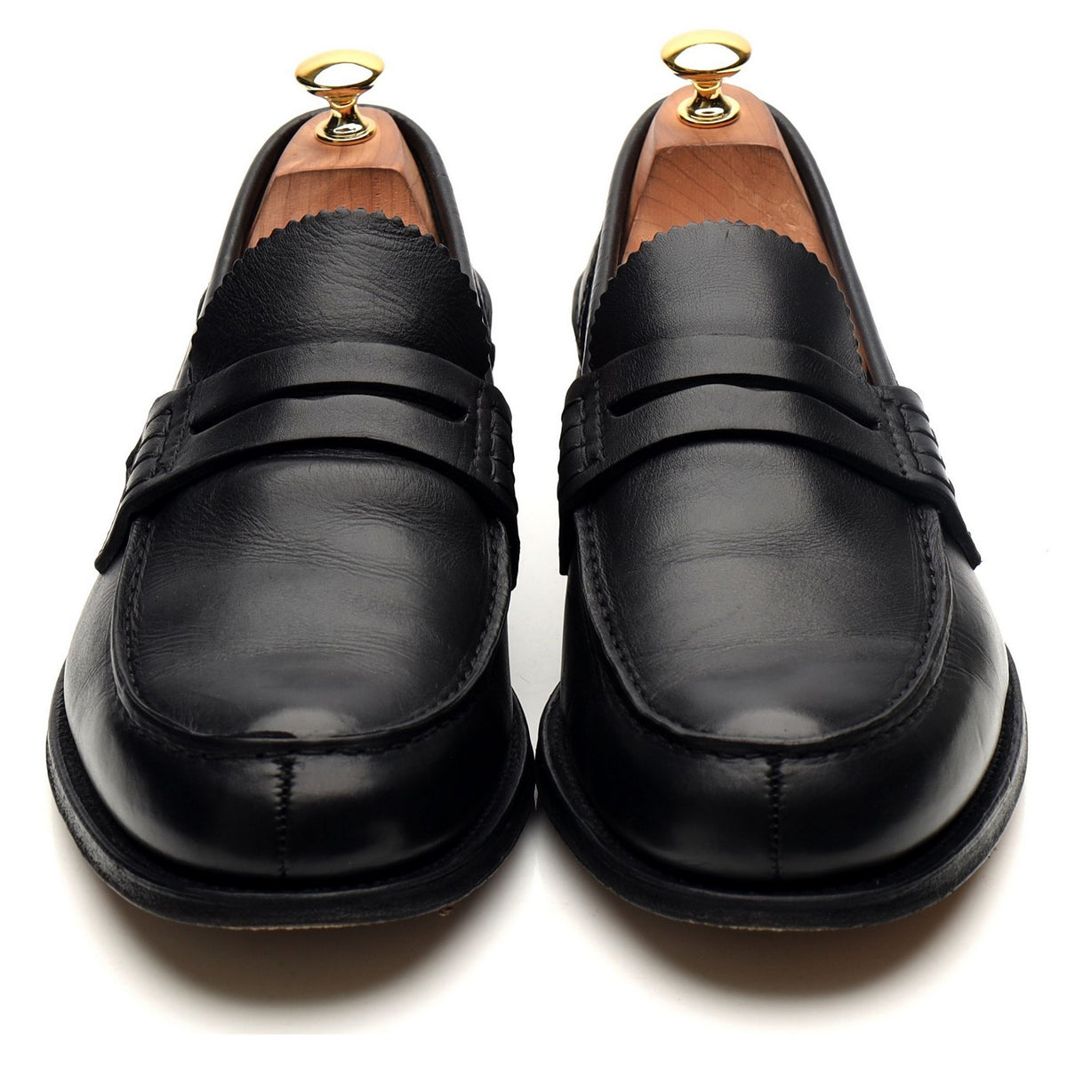 &#39;Pembrey&#39; Black Leather Loafers UK 10.5 G