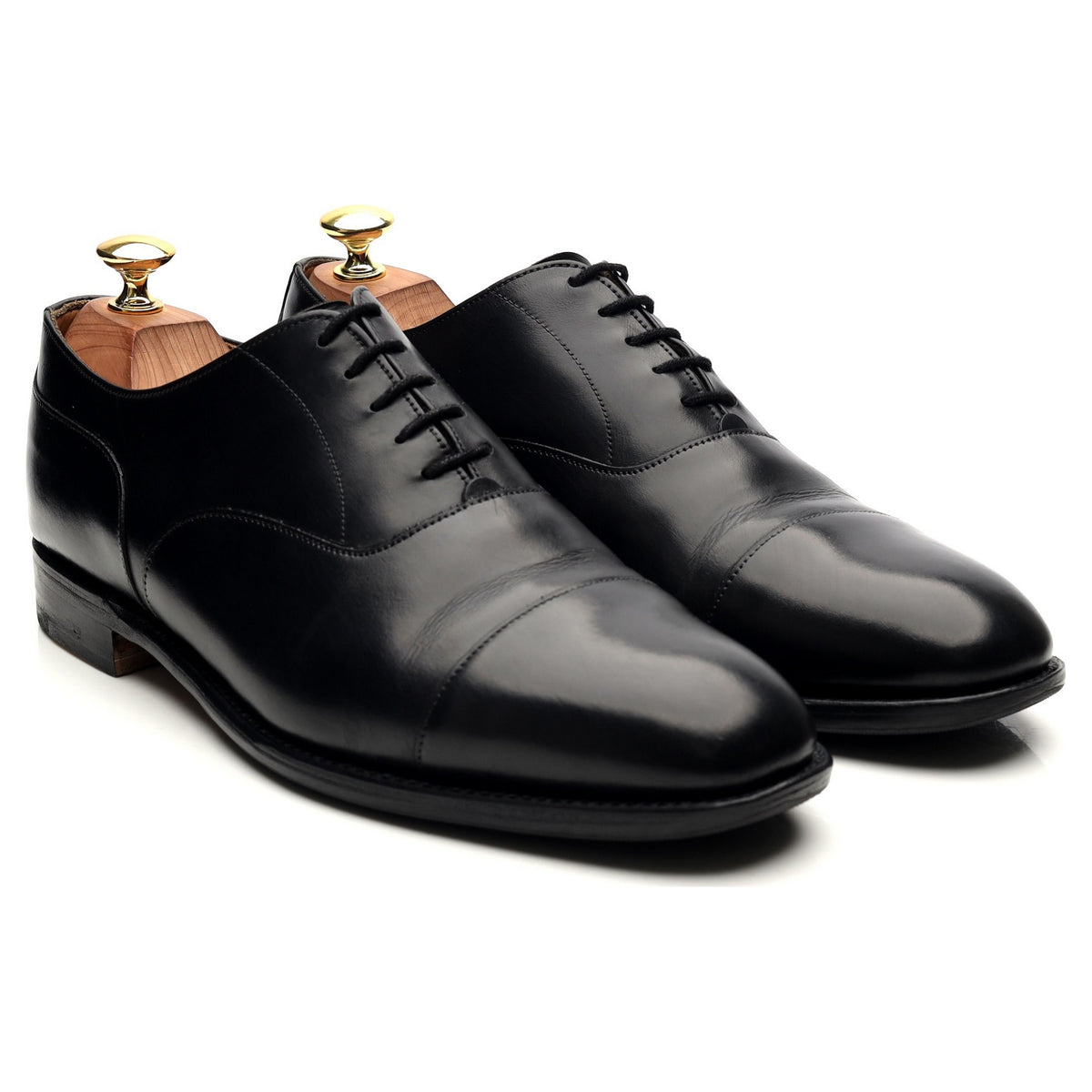 &#39;Harrington&#39; Black Leather Oxford UK 8 F