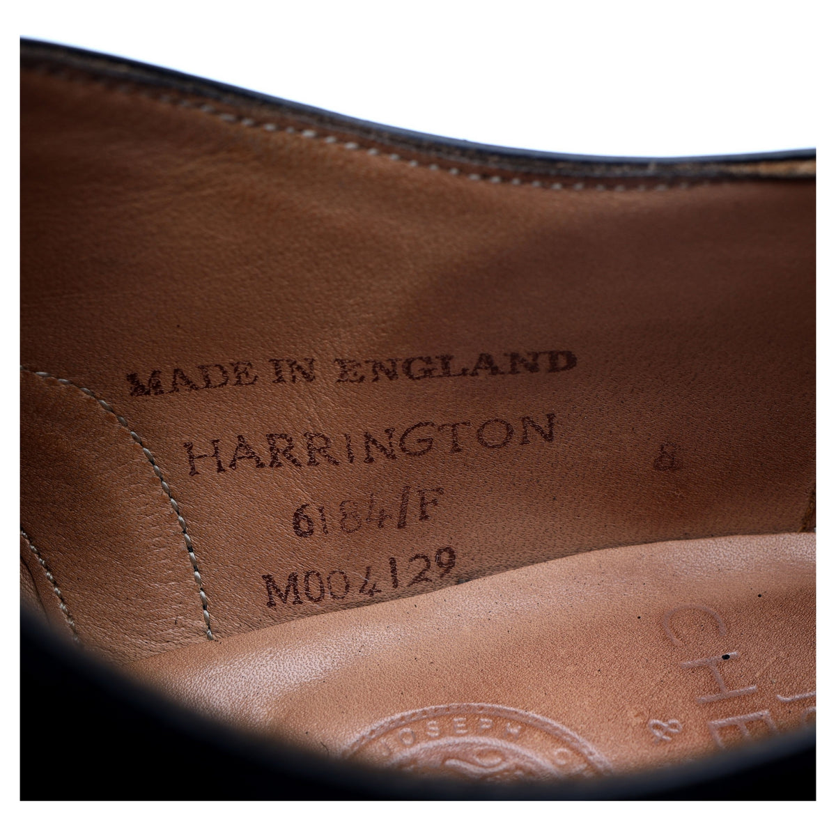 &#39;Harrington&#39; Black Leather Oxford UK 8 F