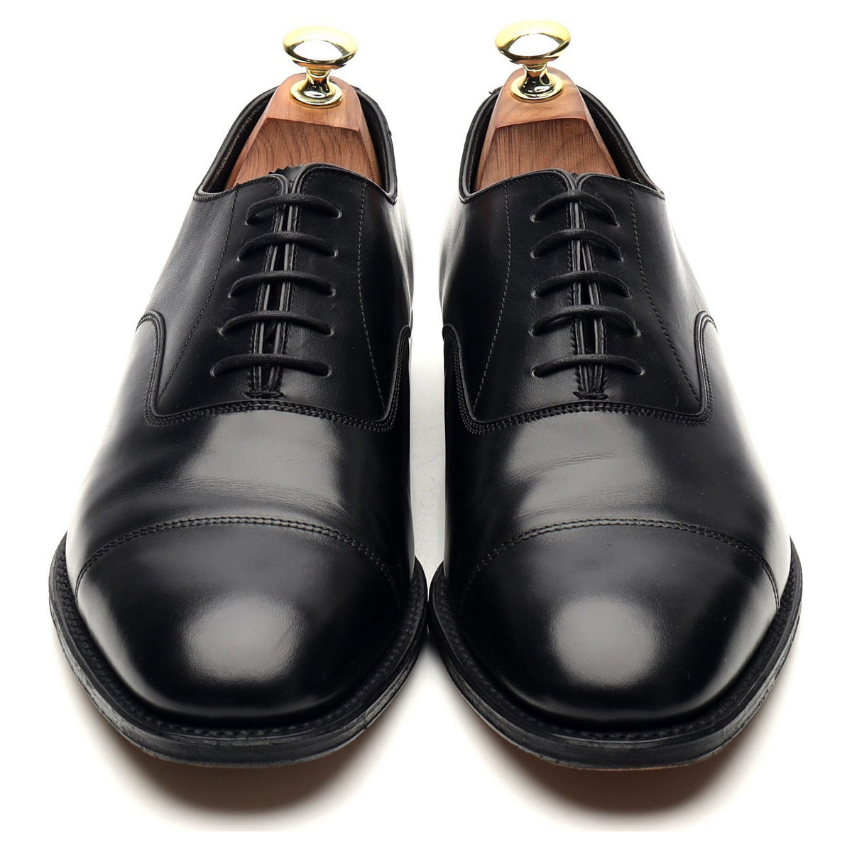 &#39;Knightsbridge&#39; Black Leather Oxford UK 7.5 F