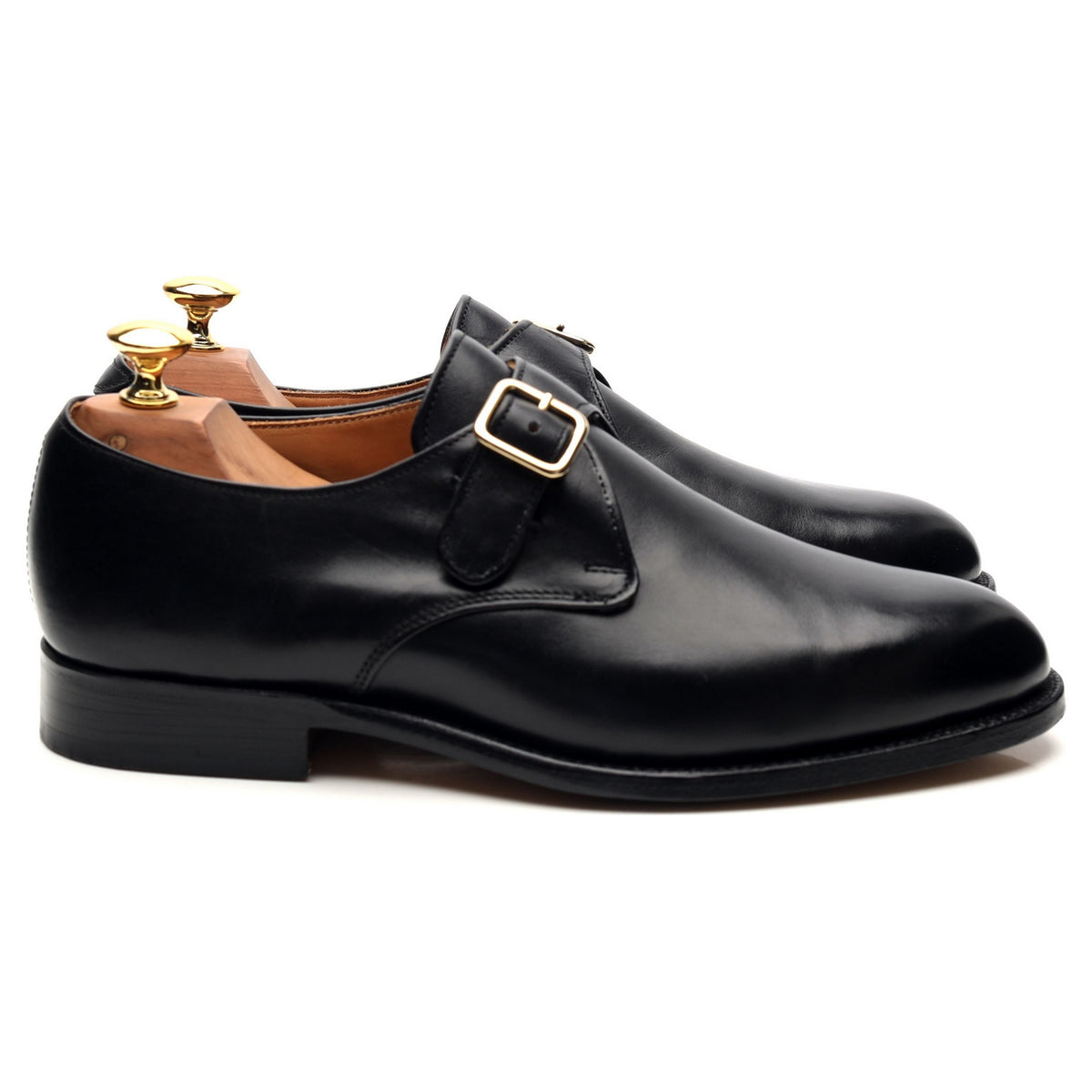 Black Leather Monk Strap UK 6.5