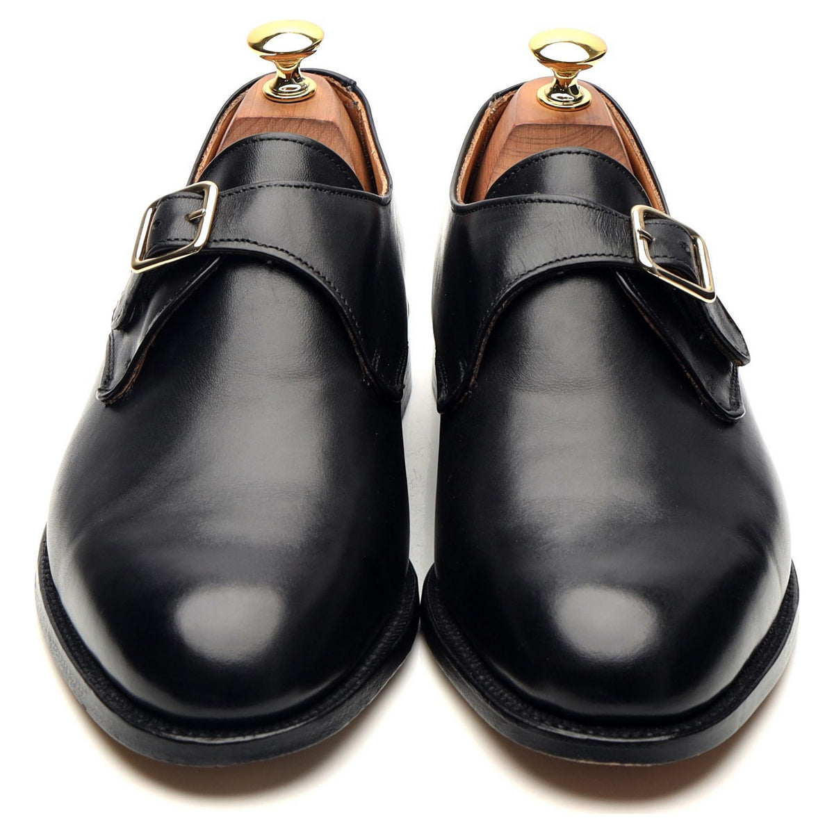 Black Leather Monk Strap UK 6.5