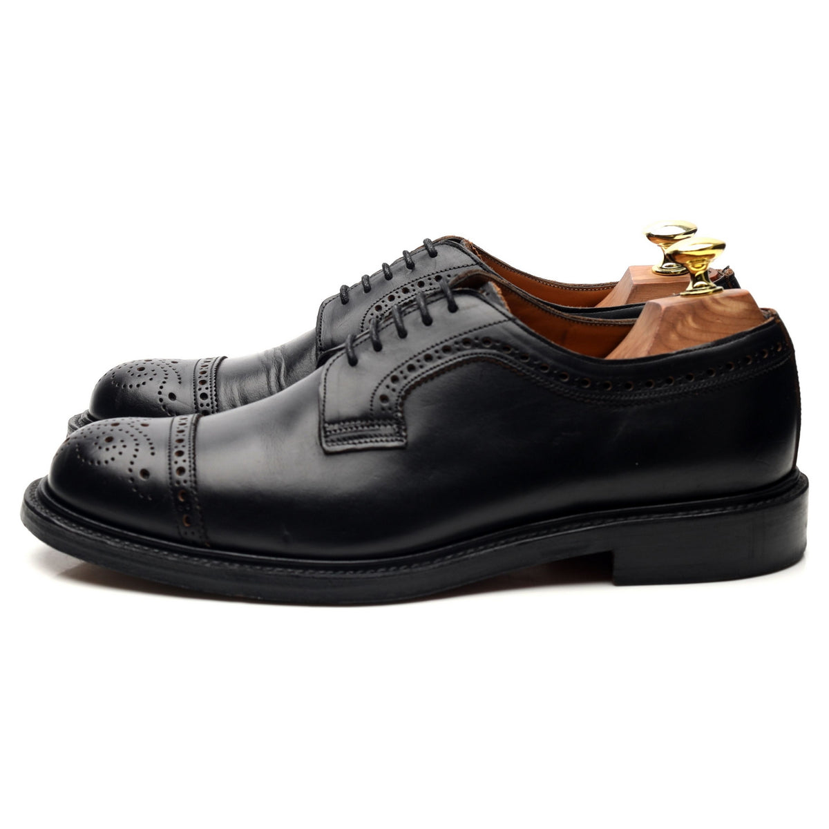 &#39;Wilde II&#39; Black Leather Derby UK 7.5 G