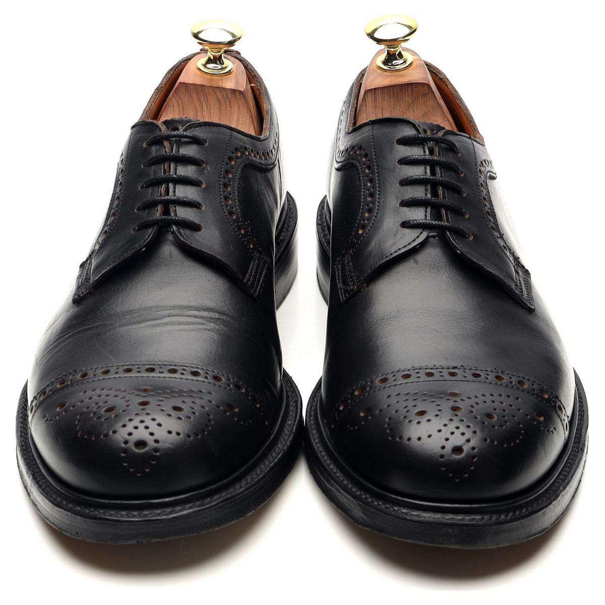 &#39;Wilde II&#39; Black Leather Derby UK 7.5 G