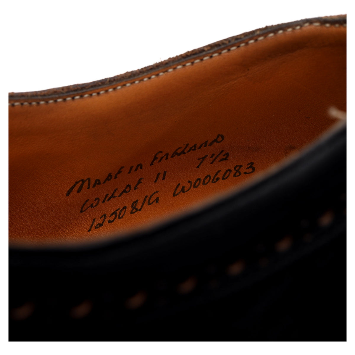 &#39;Wilde II&#39; Black Leather Derby UK 7.5 G