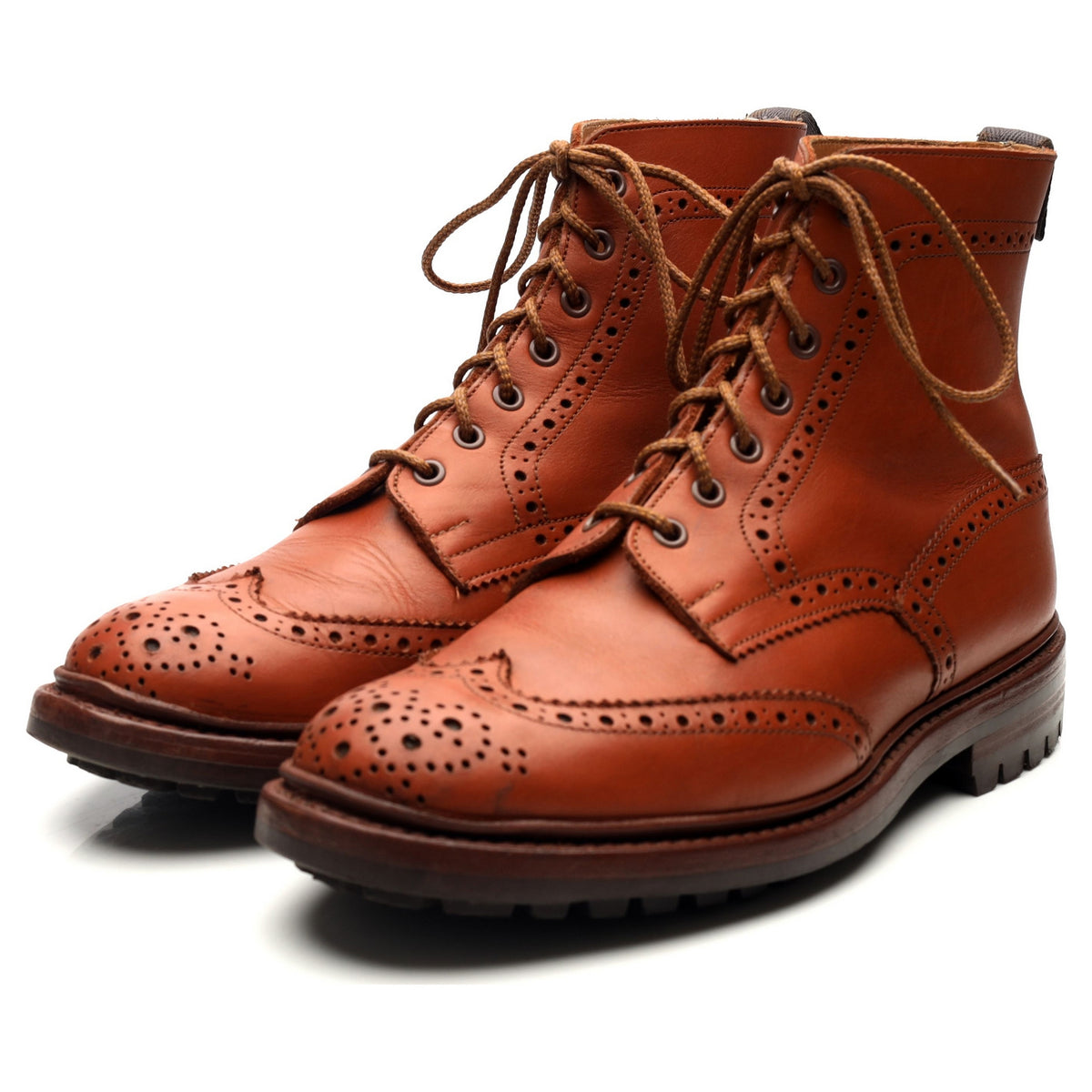&#39;Malton&#39; Tan Brown Leather Boots UK 9