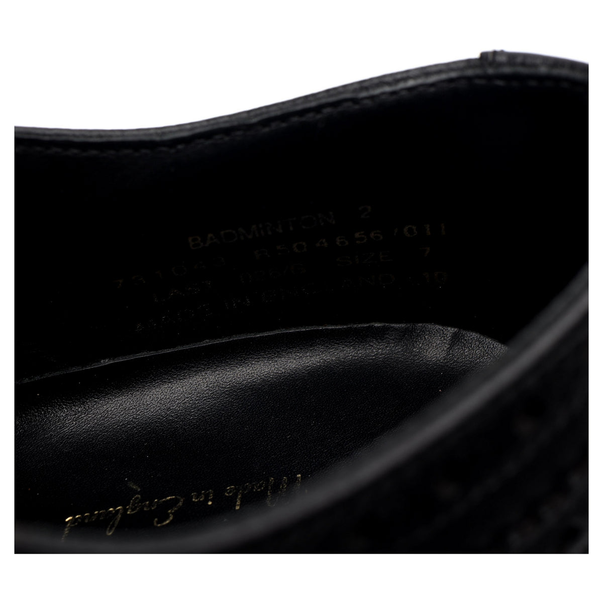 1880 &#39;Badminton 2&#39; Black Leather Derby UK 7 G