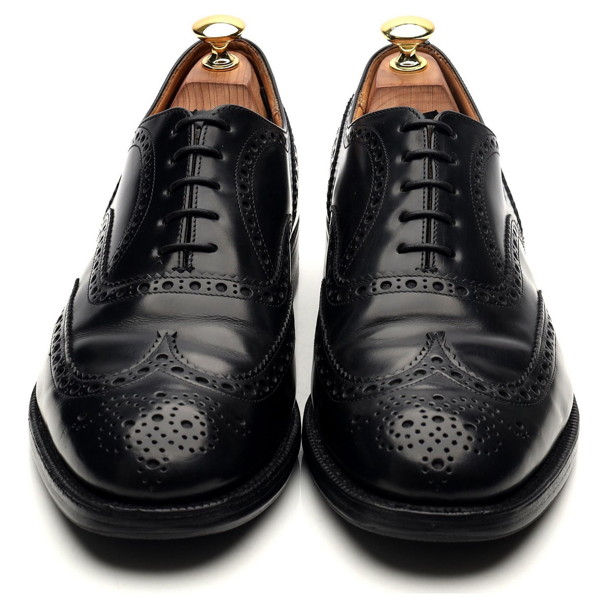 &#39;Burwood&#39; Black Leather Oxford UK 8.5 G