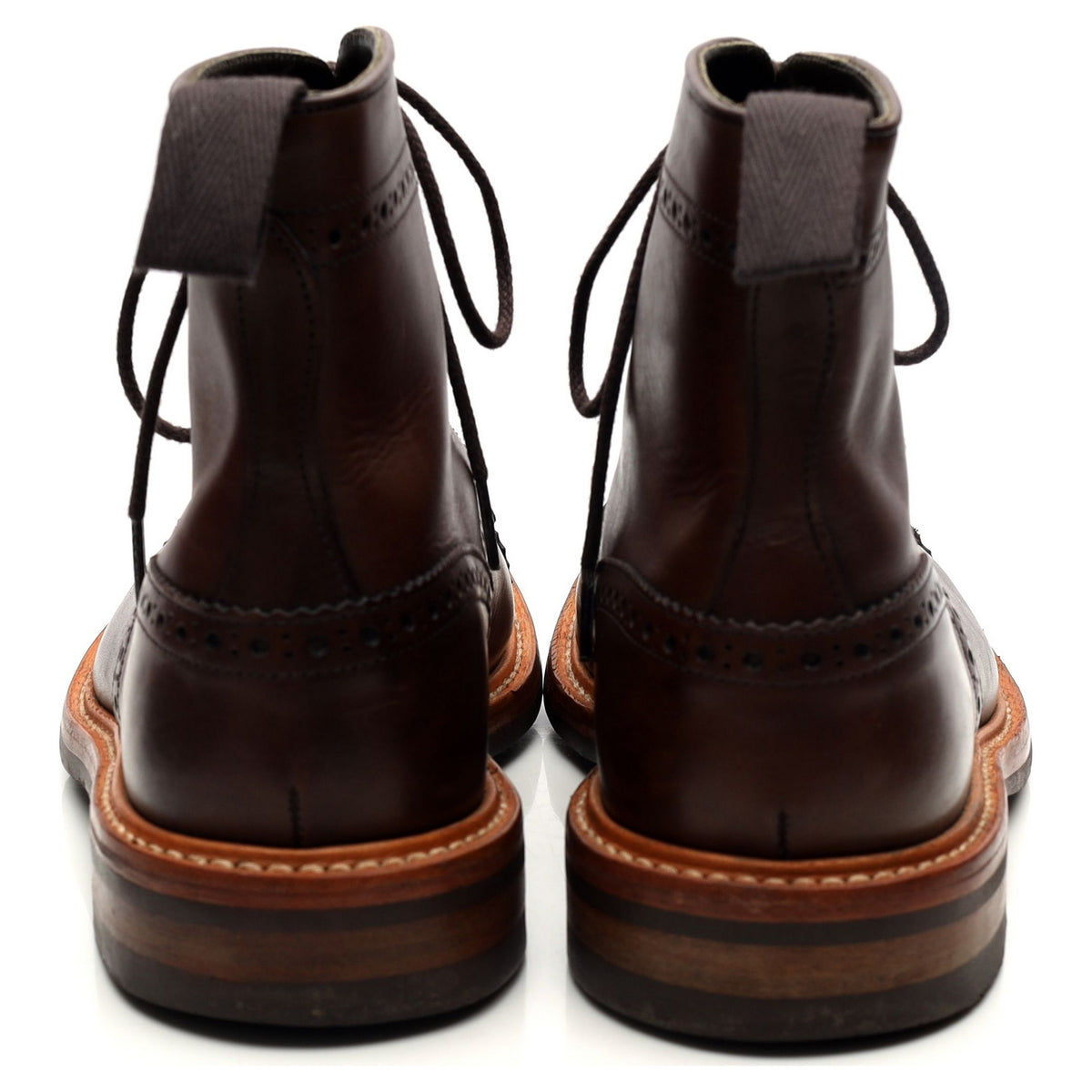 &#39;Eaton&#39; Brown Leather Boots UK 9