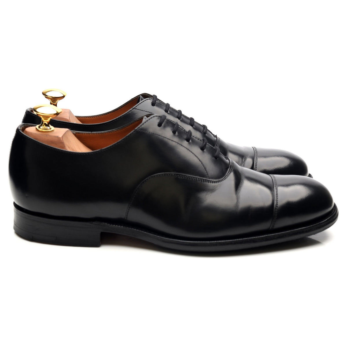 &#39;Consul&#39; Black Leather Oxford UK 6.5 G