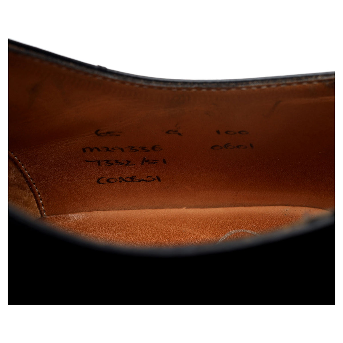 &#39;Consul&#39; Black Leather Oxford UK 6.5 G