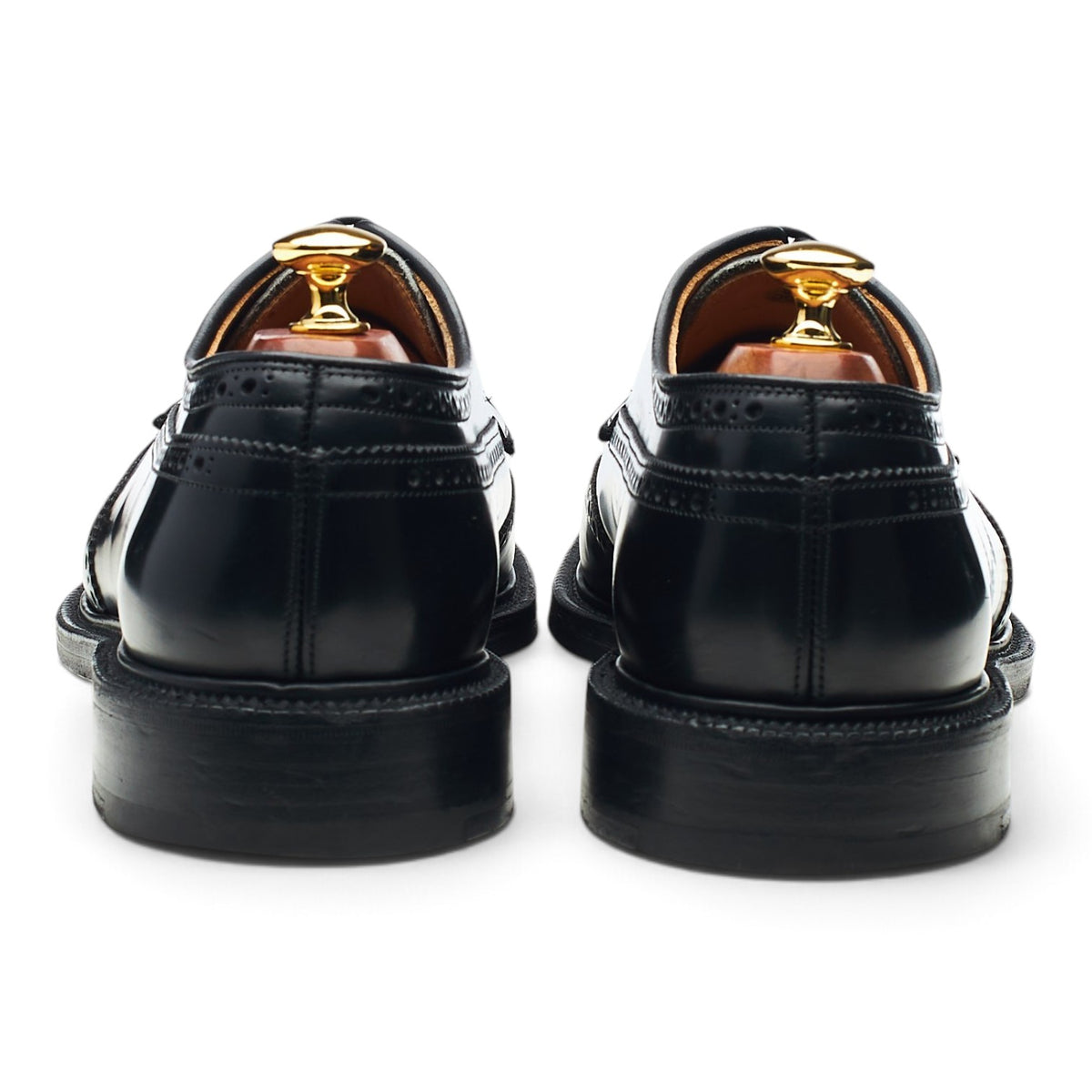 'Grafton' Black Leather Derby Brogues UK 9 G