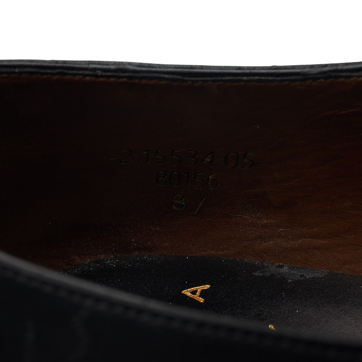 '80156' Black Leather Monk Strap UK 8.5 EE