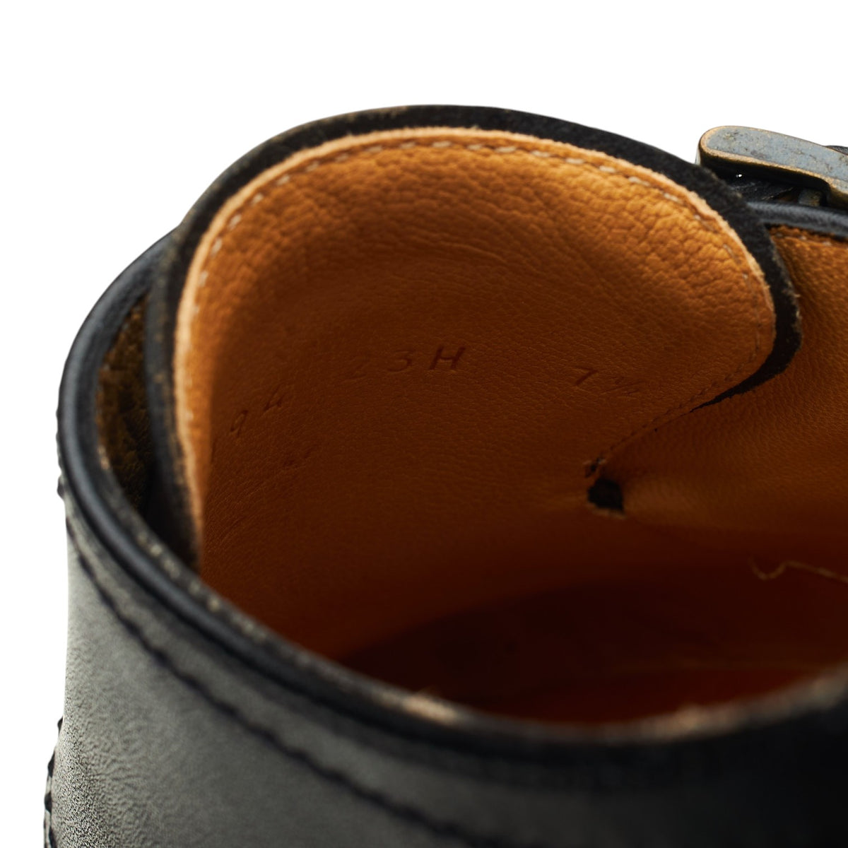 'William' Black Leather Double Monk Strap UK 7.5