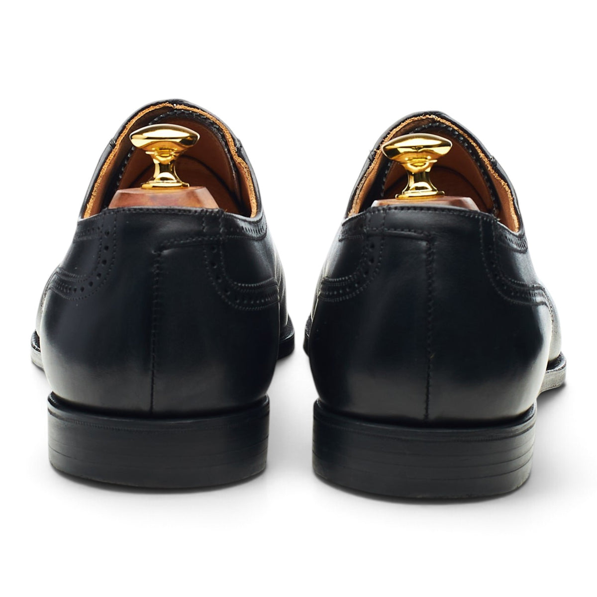 Peal & Co Black Leather Oxford Brogues UK 11 US 12 D