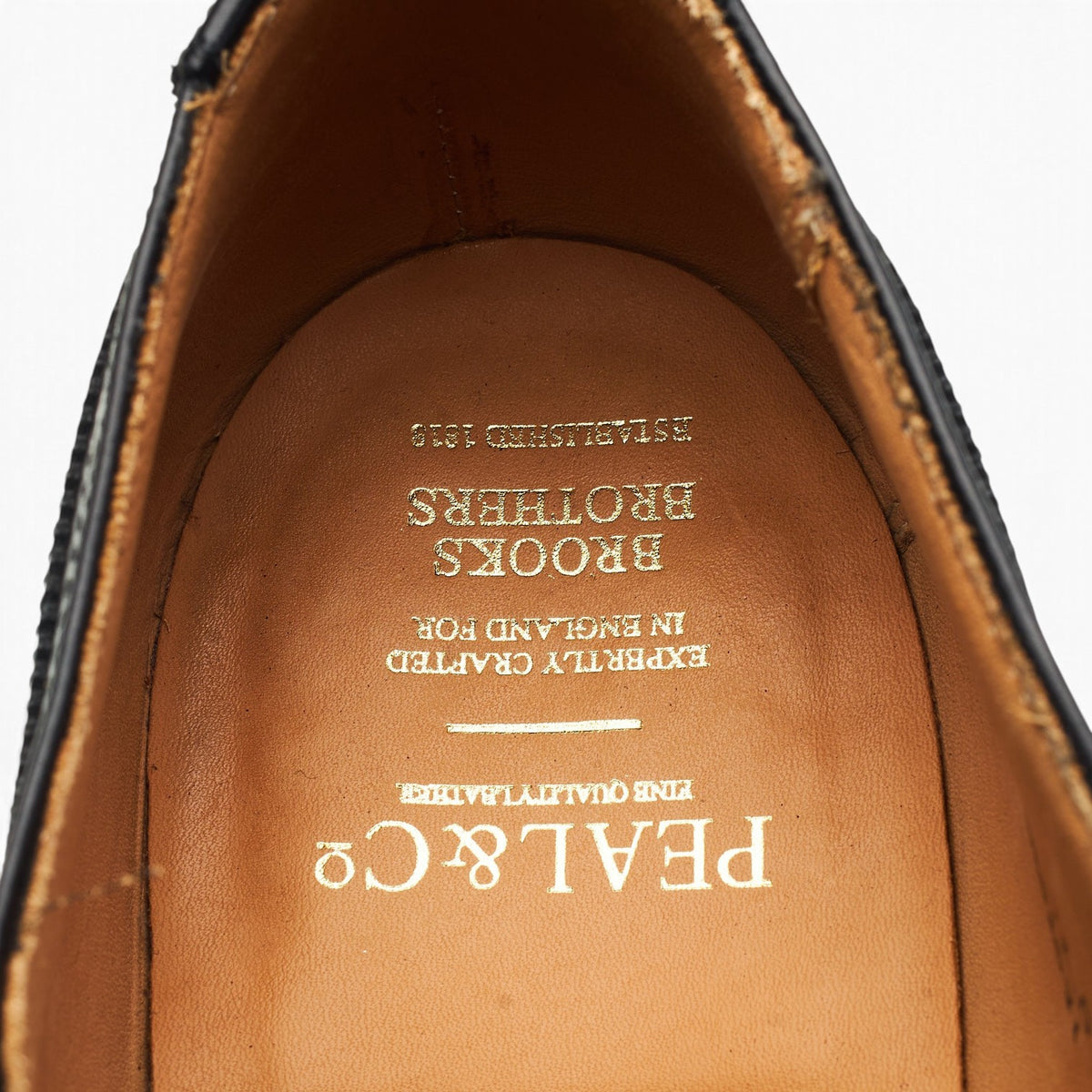 Peal & Co Black Leather Oxford Brogues UK 11 US 12 D
