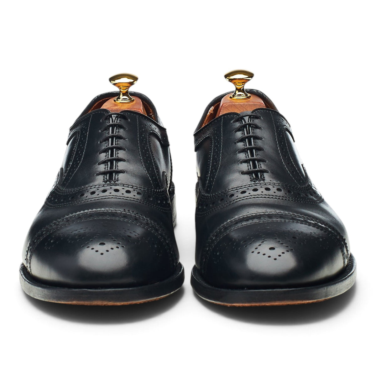 'Strand' Black Leather Oxford Brogues UK 10 US 11 D