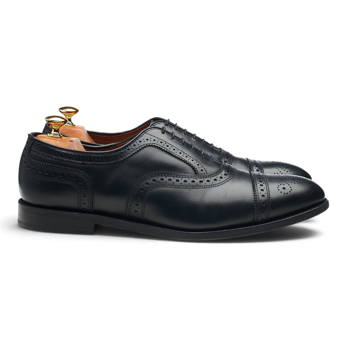 'Strand' Black Leather Oxford Brogues UK 10 US 11 D