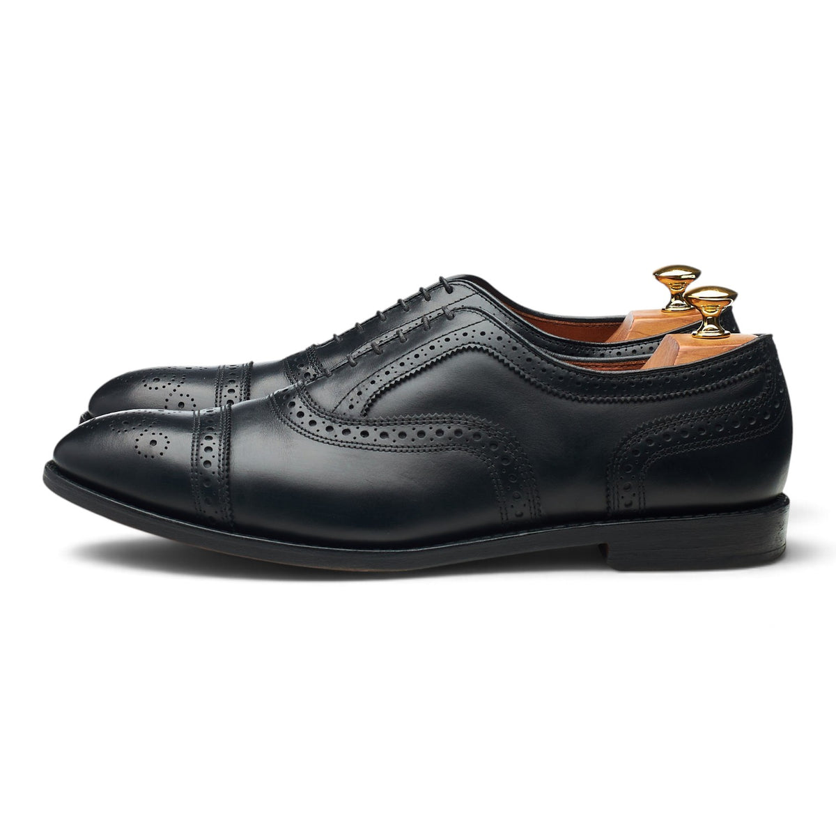 'Strand' Black Leather Oxford Brogues UK 10 US 11 D