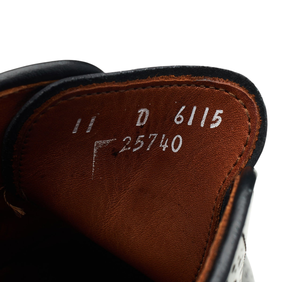 'Strand' Black Leather Oxford Brogues UK 10 US 11 D