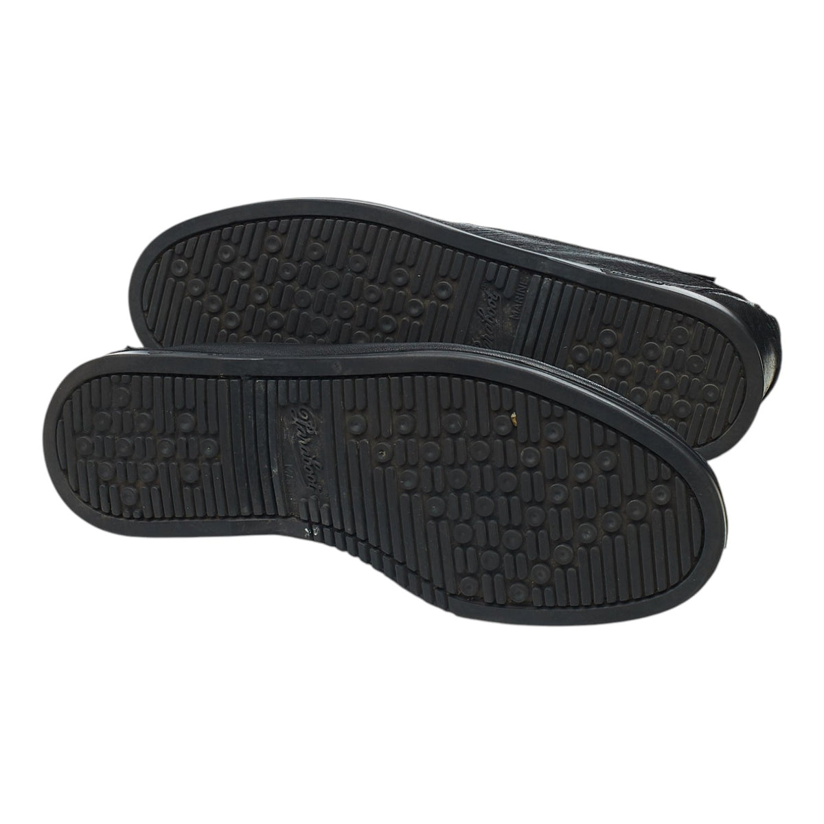 'Malibu' Black Leather Boat Shoes Derby UK 7.5