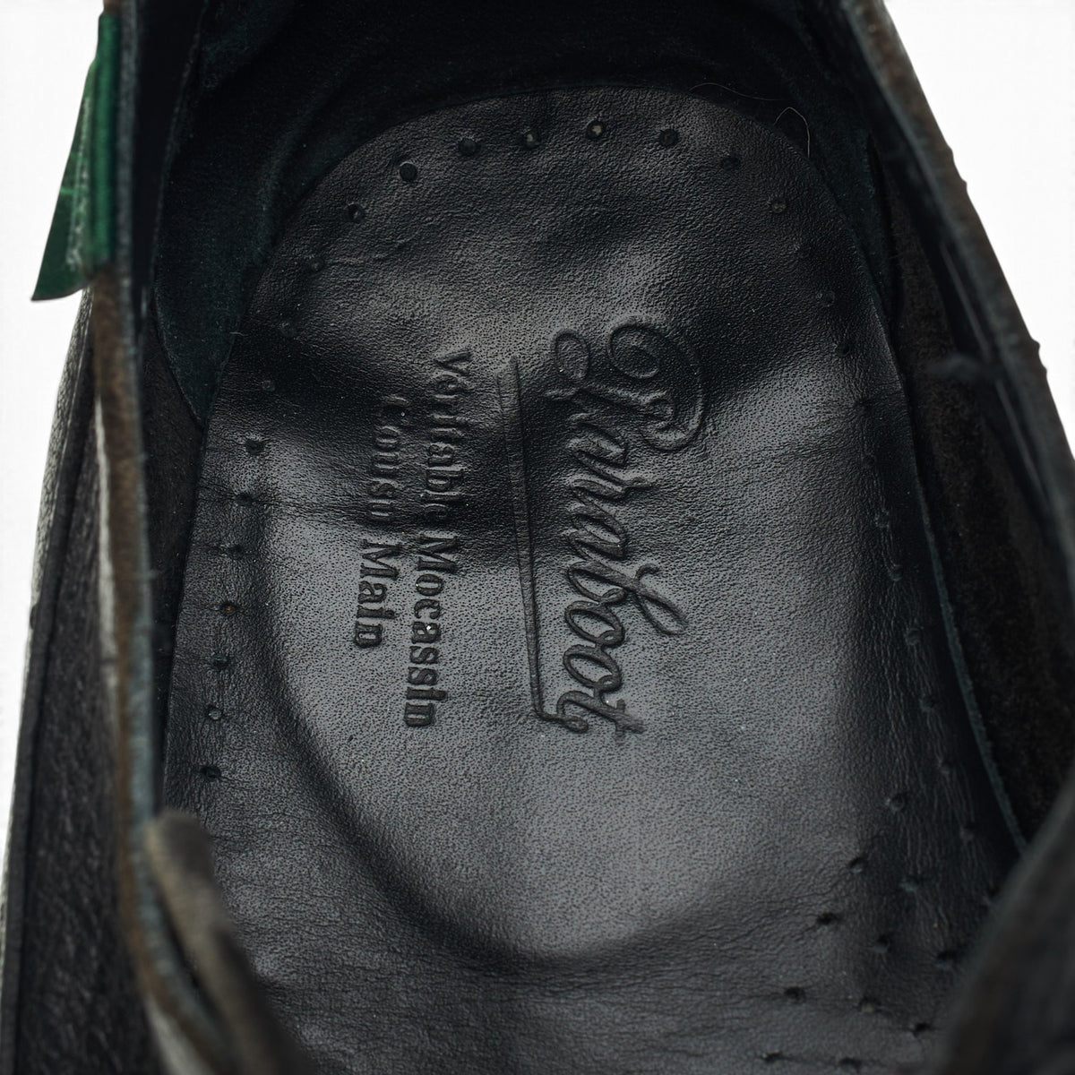 'Malibu' Black Leather Boat Shoes Derby UK 7.5