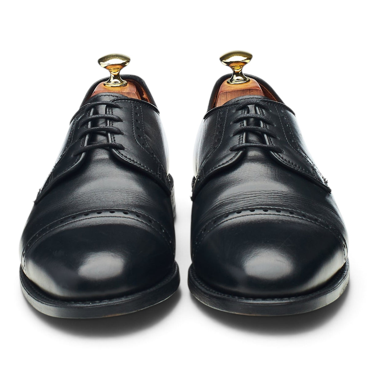 'Clifton' Black Leather Derby UK 7.5 US 8.5 D
