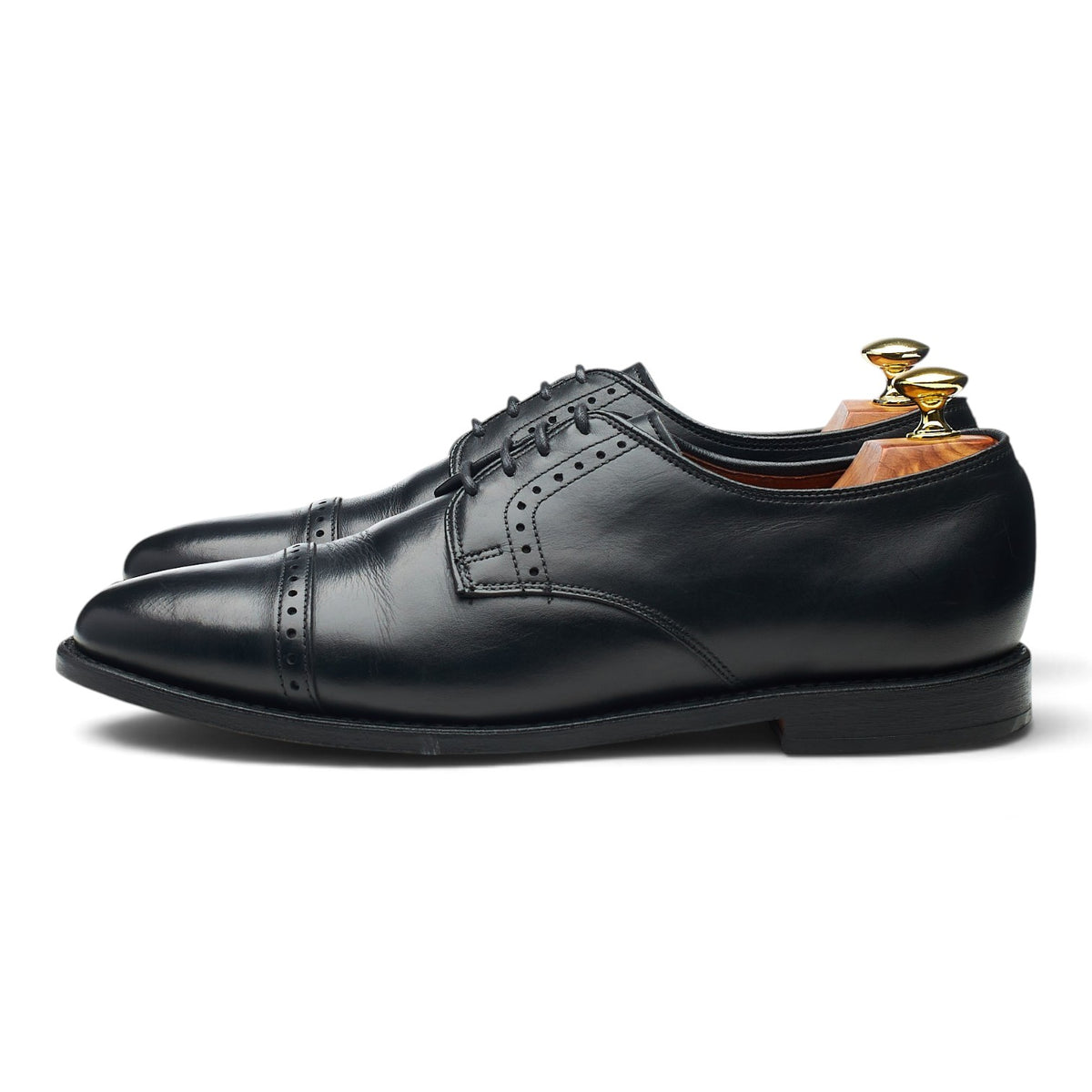 'Clifton' Black Leather Derby UK 7.5 US 8.5 D