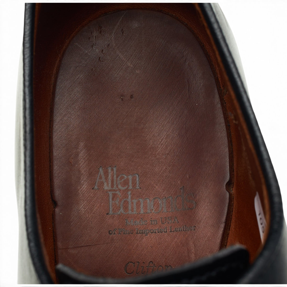 'Clifton' Black Leather Derby UK 7.5 US 8.5 D