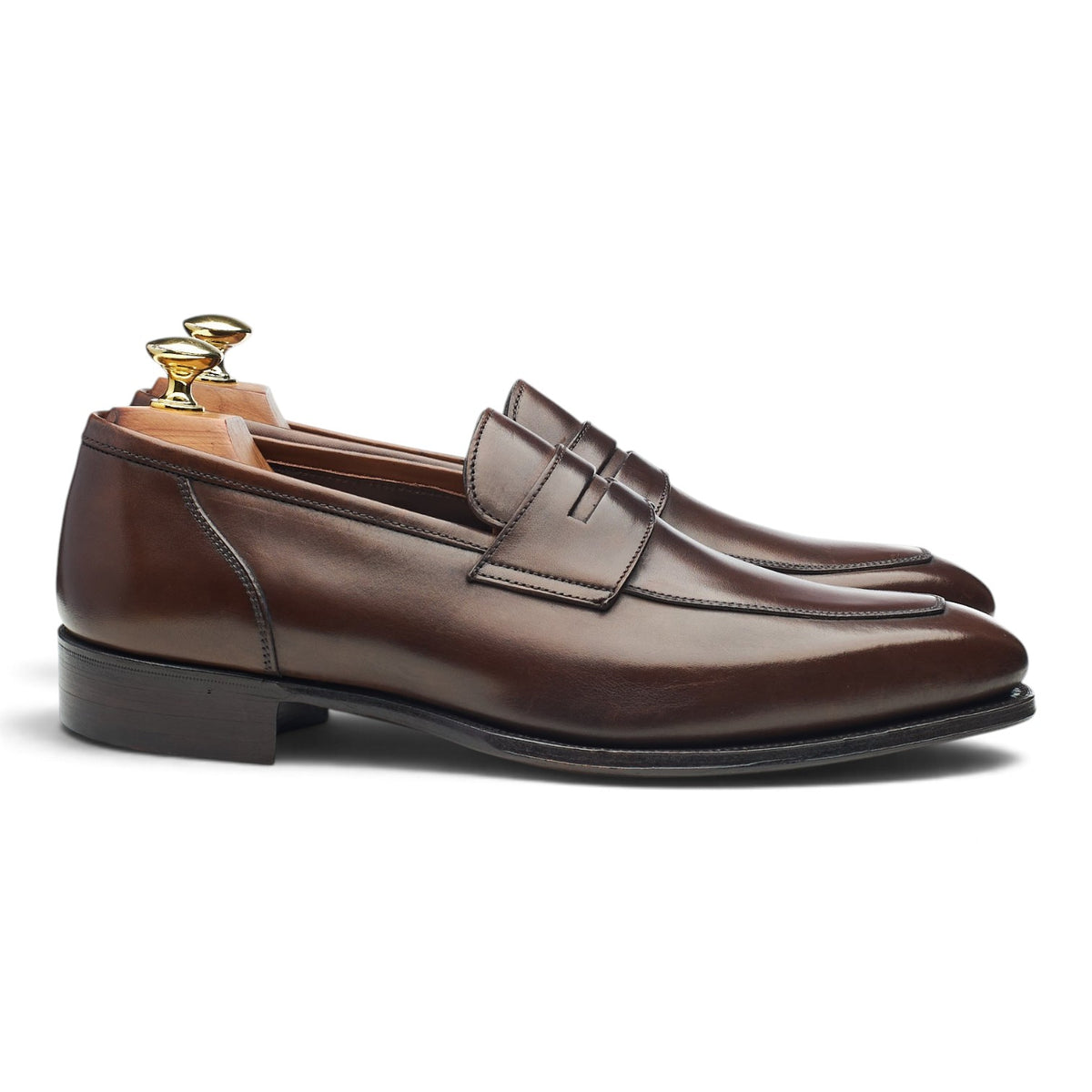 'Newport' Dark Brown Leather Loafers UK 7.5 E