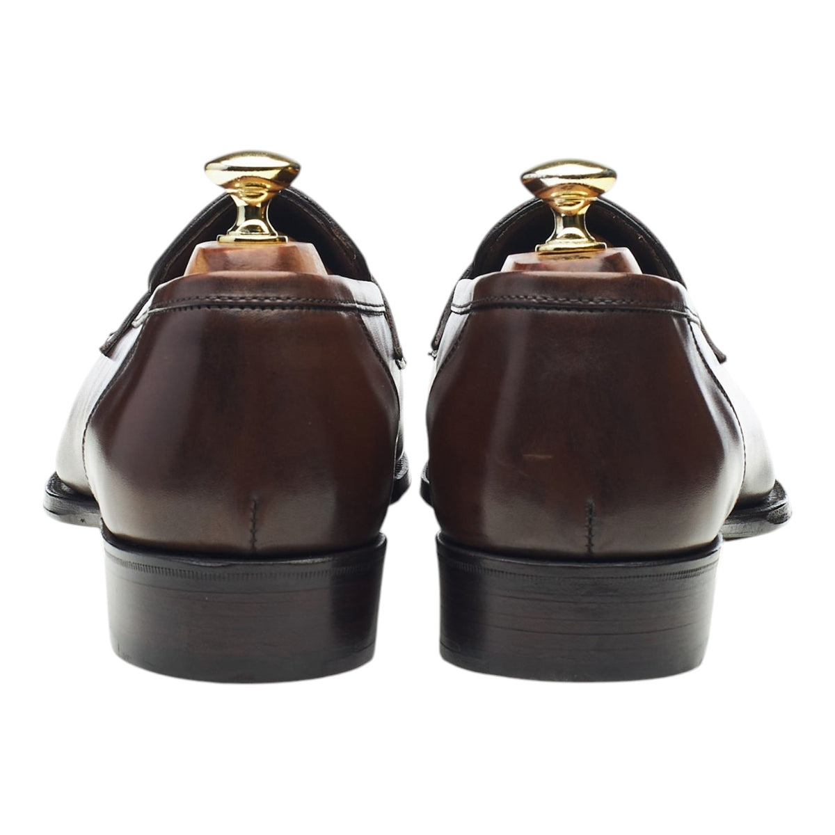 'Newport' Dark Brown Leather Loafers UK 7.5 E