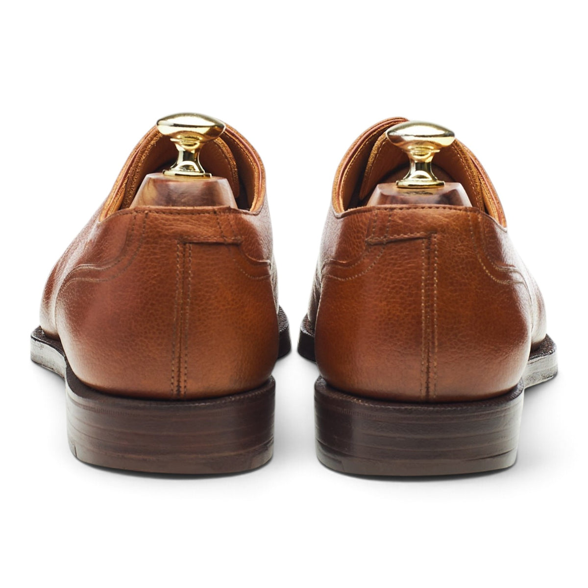 'Cornhill' Tan Brown Grain Leather Split Toe Derby UK 8.5 D