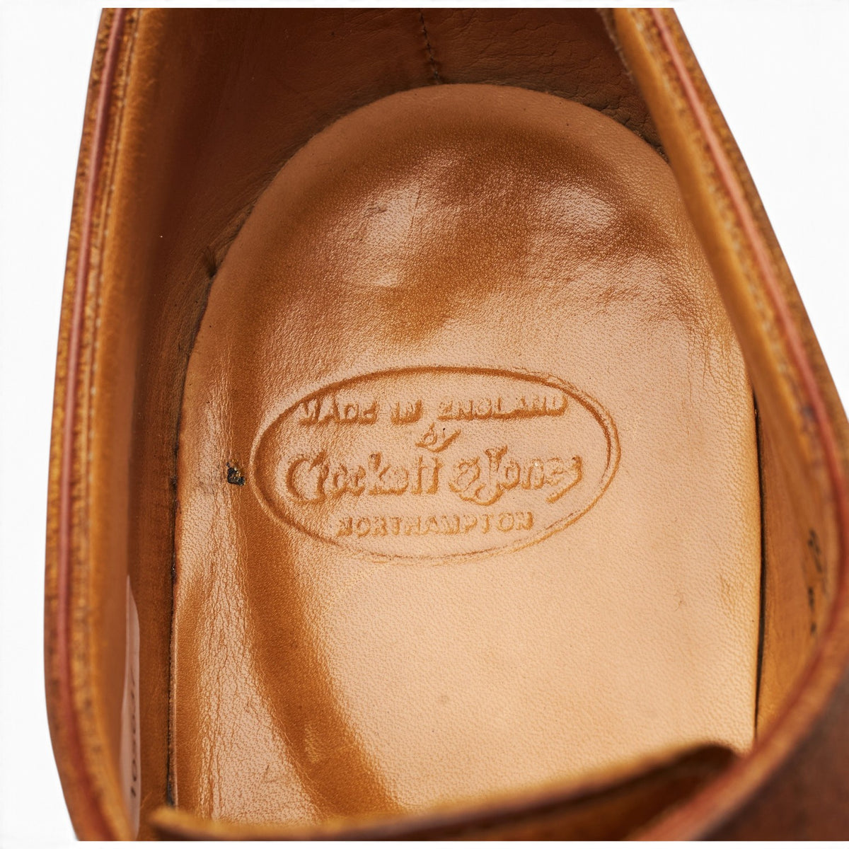 'Cornhill' Tan Brown Grain Leather Split Toe Derby UK 8.5 D