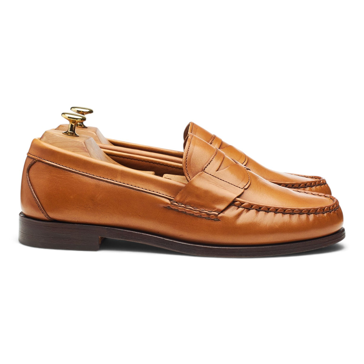 'Cavanaugh' Tan Brown Leather Loafers UK 9 US 9.5 EEE
