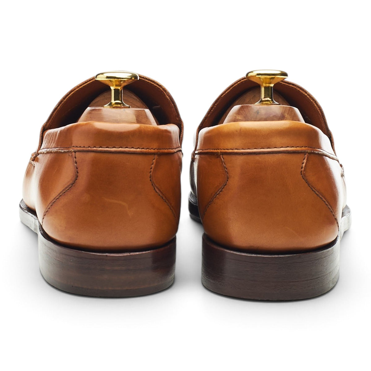 'Cavanaugh' Tan Brown Leather Loafers UK 9 US 9.5 EEE