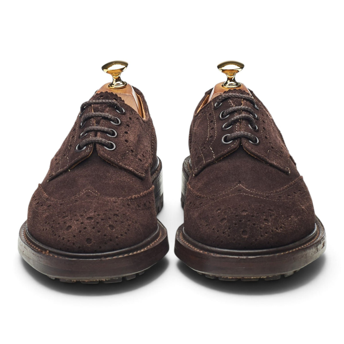 'Bourton' Dark Brown Suede Derby Brogues UK 6
