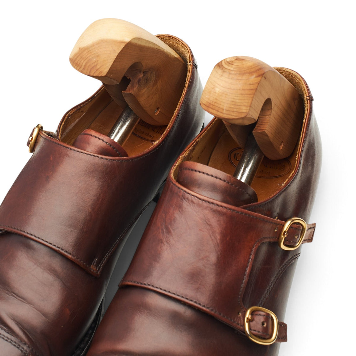 Women's 'Liverpool' Brown Leather Double Monk Strap UK 6.5 EU 39.5