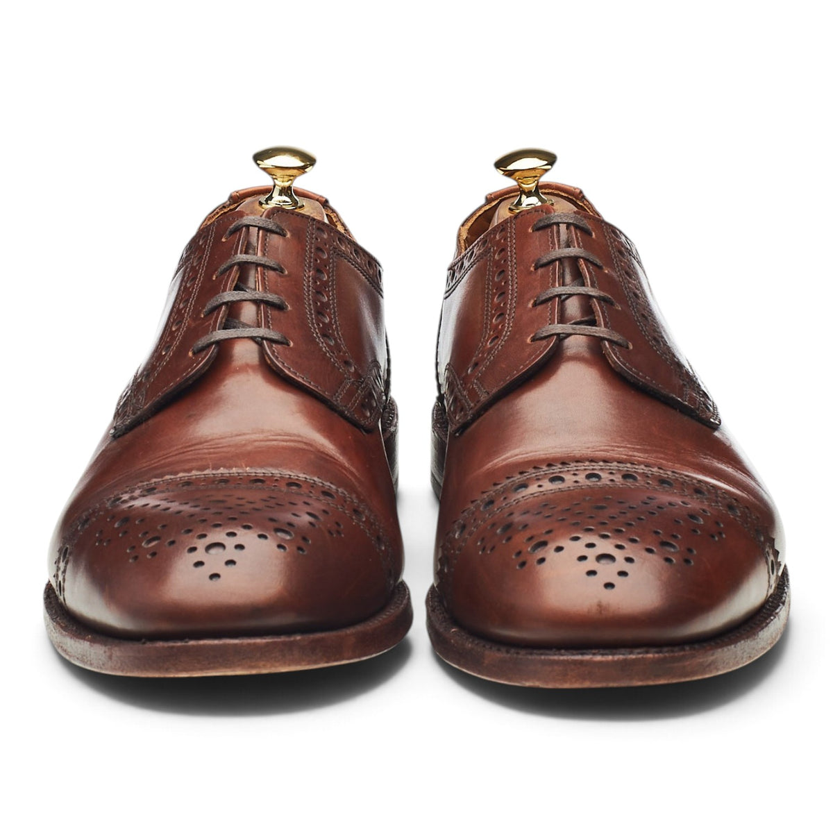 'Rogue' Brown Leather Derby Brogues UK 11.5 US 12 E