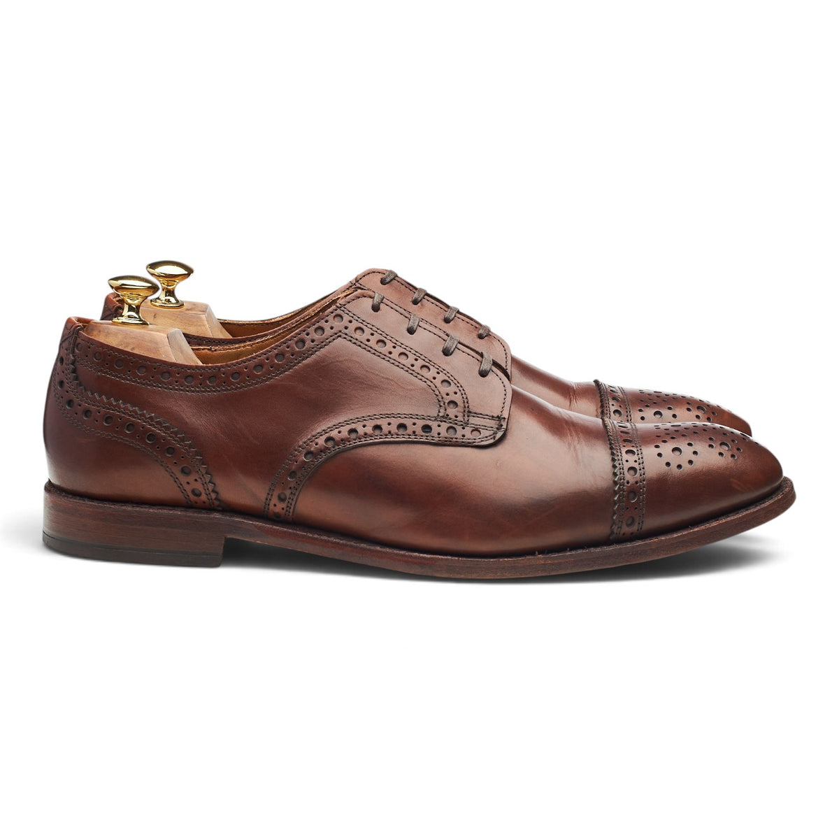 'Rogue' Brown Leather Derby Brogues UK 11.5 US 12 E