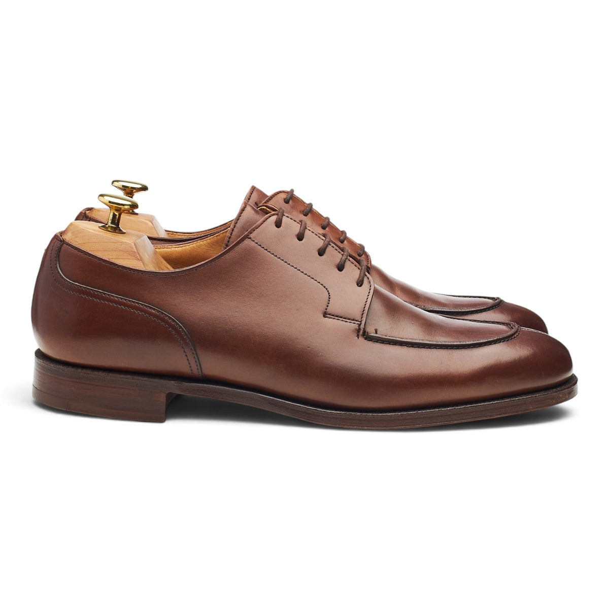 Peal & Co Brown Leather Split Toe Derby UK 8.5 US 9.5 D