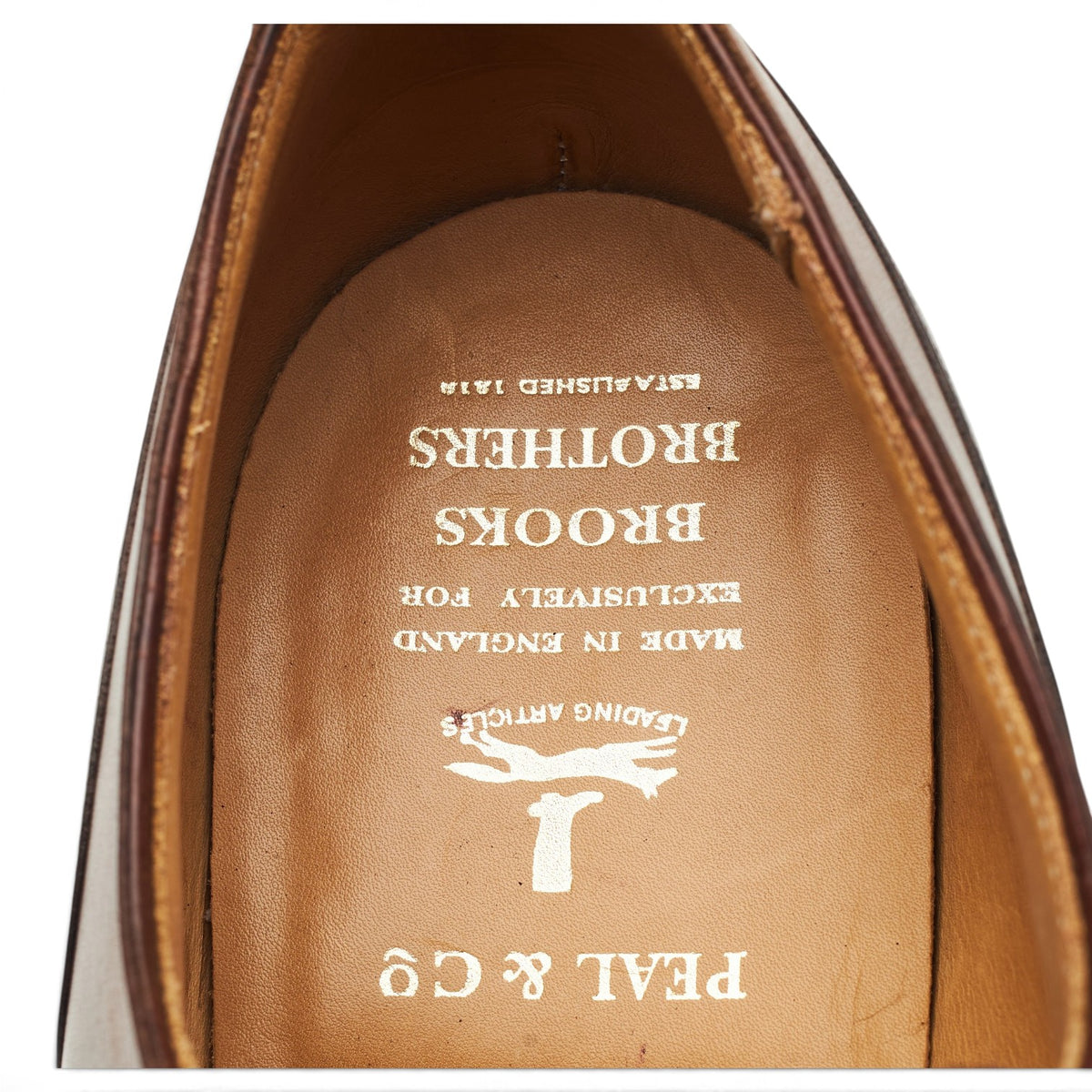 Peal & Co Brown Leather Split Toe Derby UK 8.5 US 9.5 D