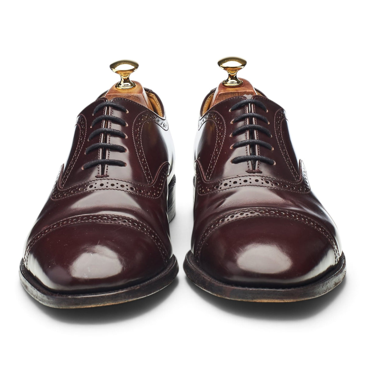 Herring 'Keele' Burgundy Leather Oxford Brogues UK 9.5 F