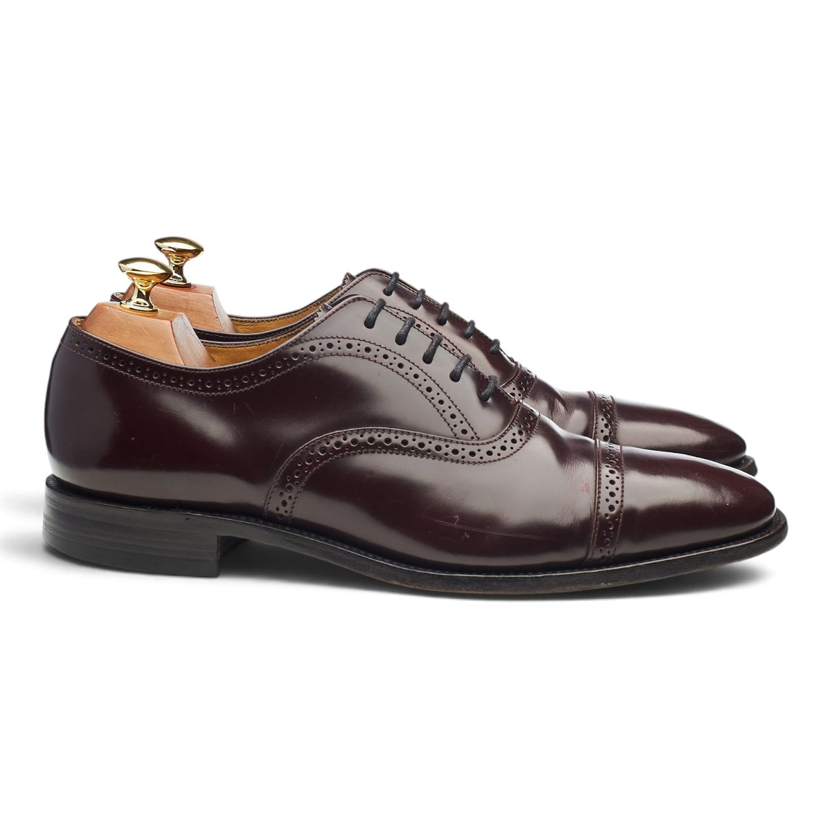 Herring 'Keele' Burgundy Leather Oxford Brogues UK 9.5 F