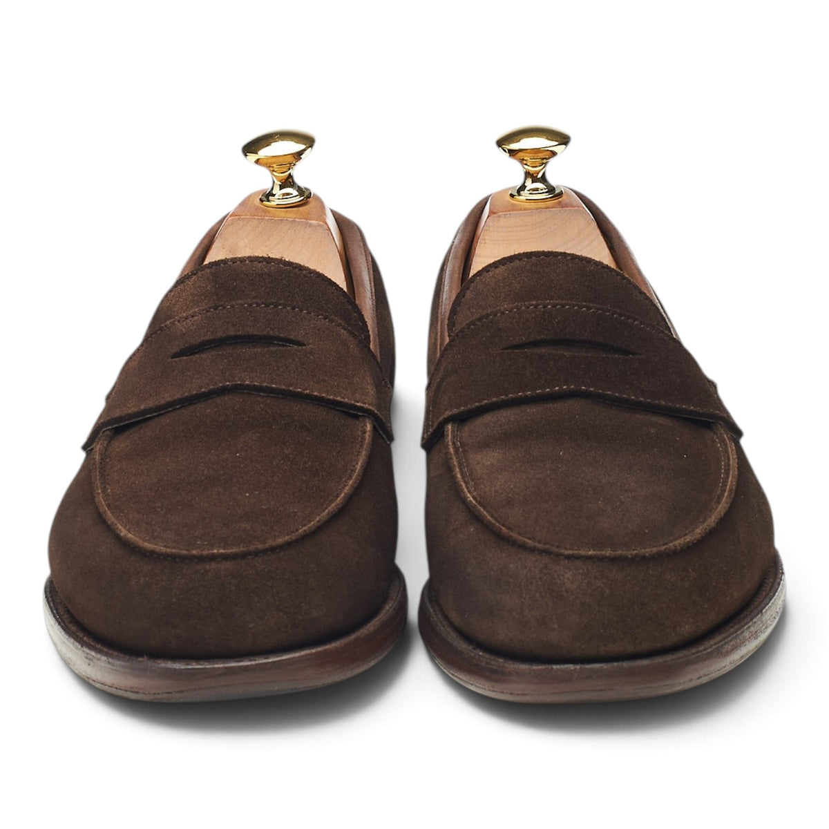 'Kirribilli' Dark Brown Suede Loafers UK 6.5 E