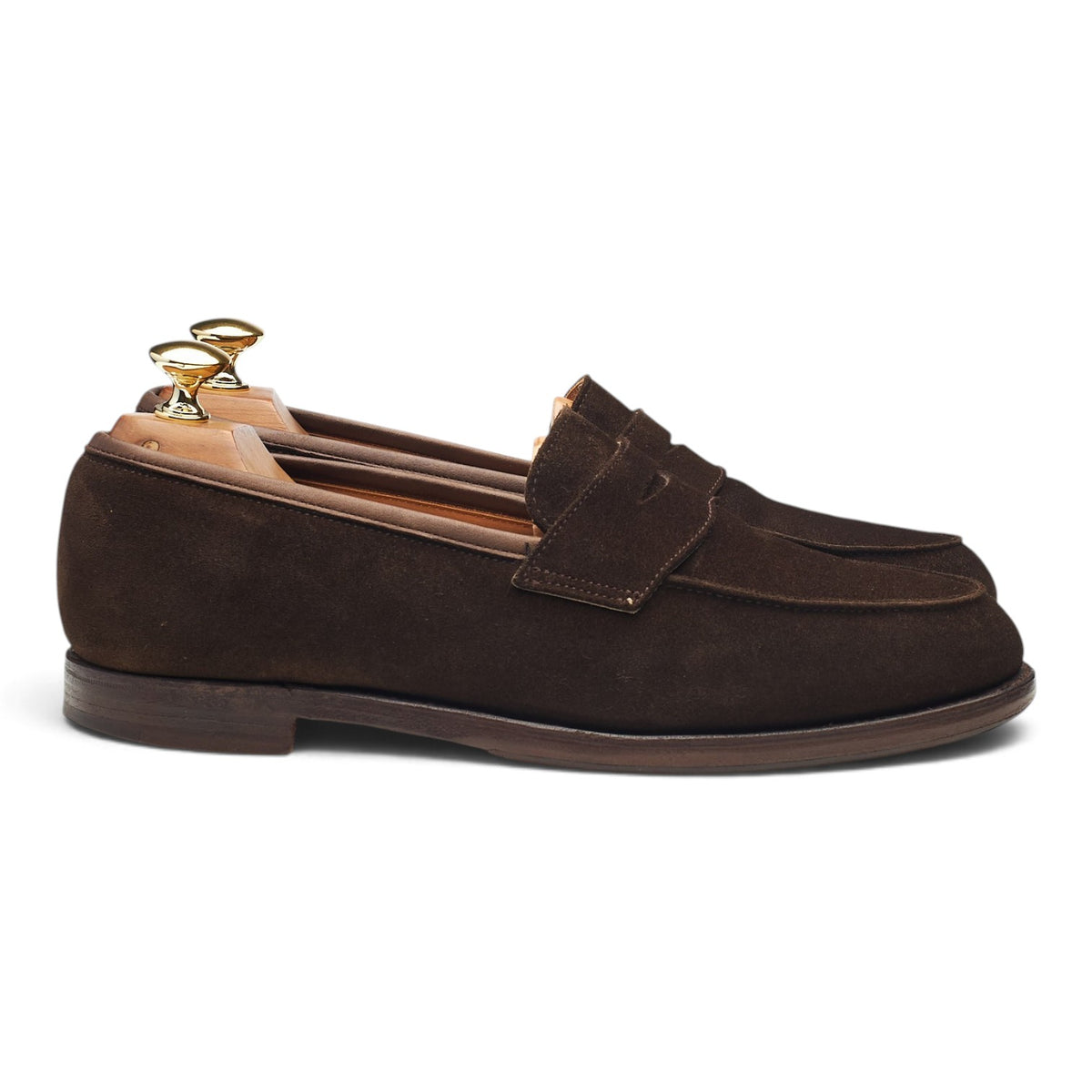 'Kirribilli' Dark Brown Suede Loafers UK 6.5 E