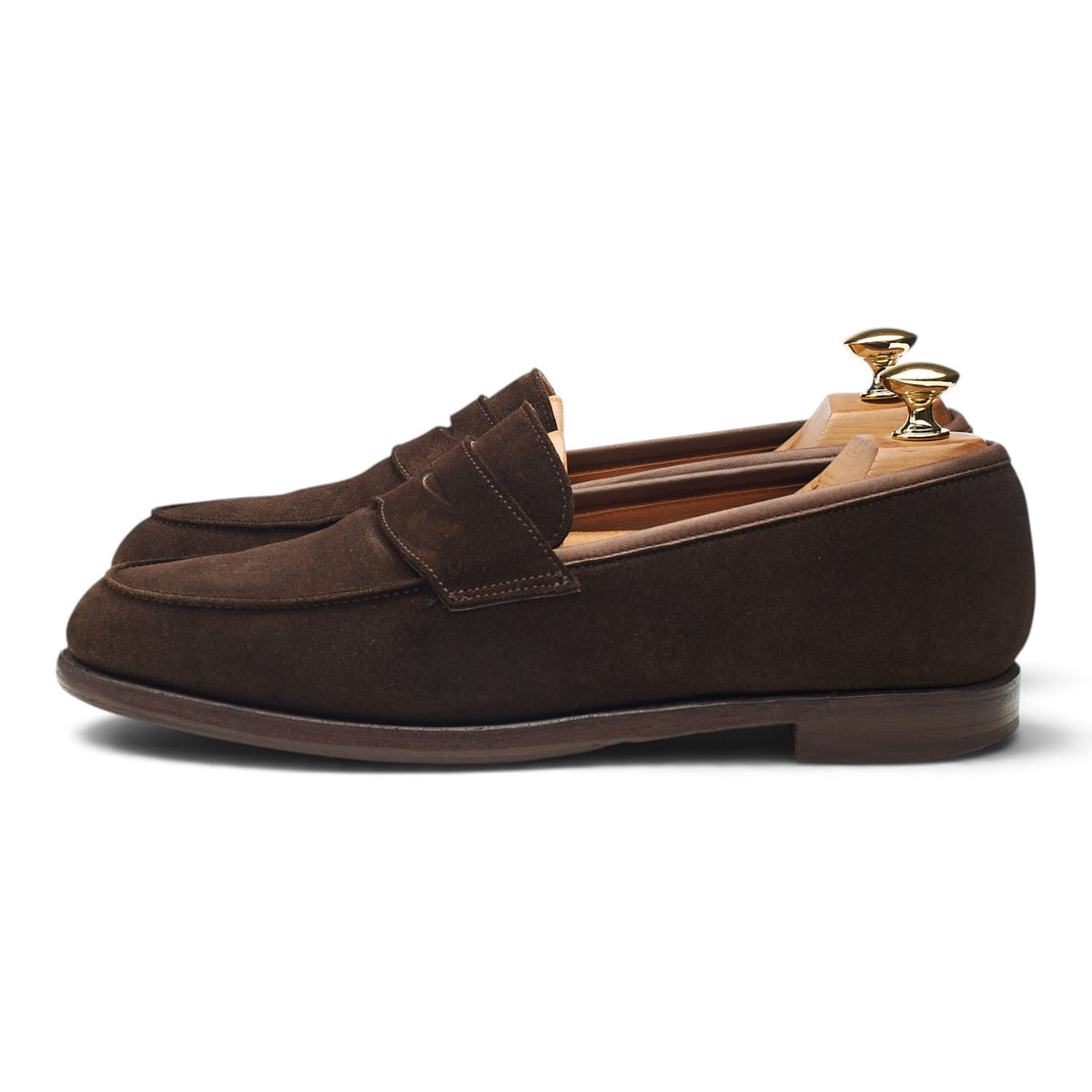 'Kirribilli' Dark Brown Suede Loafers UK 6.5 E