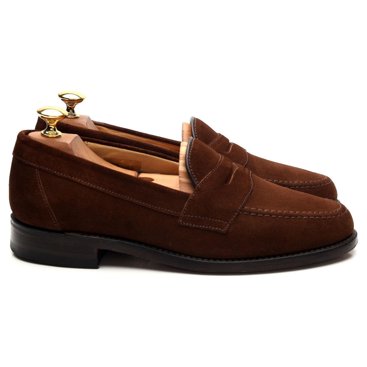 &#39;Eton&#39; Brown Suede Loafers UK 6 F