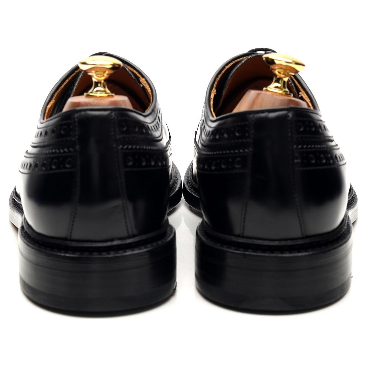 &#39;Leconfield ll&#39; Black Leather Derby Brogue UK 10 F