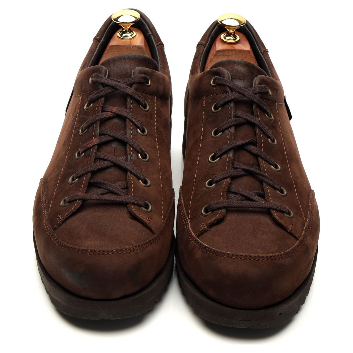 &#39;Sierra&#39; Dark Brown Nubuck Leather Sneaker UK 10