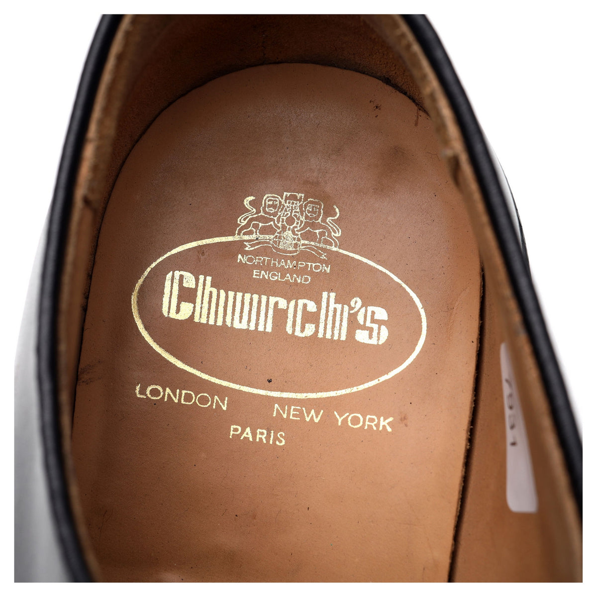 &#39;Chapel&#39; Black Leather Derby UK 8.5 F